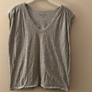 Loft Gray Short Sleeve Shirt - Large